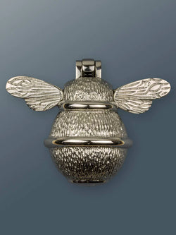 Silver Bumble Bee Door Knocker - Nickel Finish