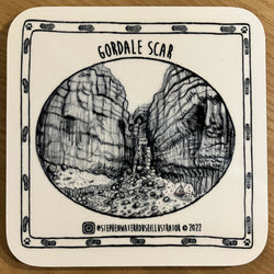 Gordale Scar Coaster by Stephen Waterhouse