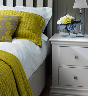 Bedside tables in all shapes, sizes and colours. A good bedside cabinet will look after your night-time essentials like a great book, night time drink as well as a reading lamp.