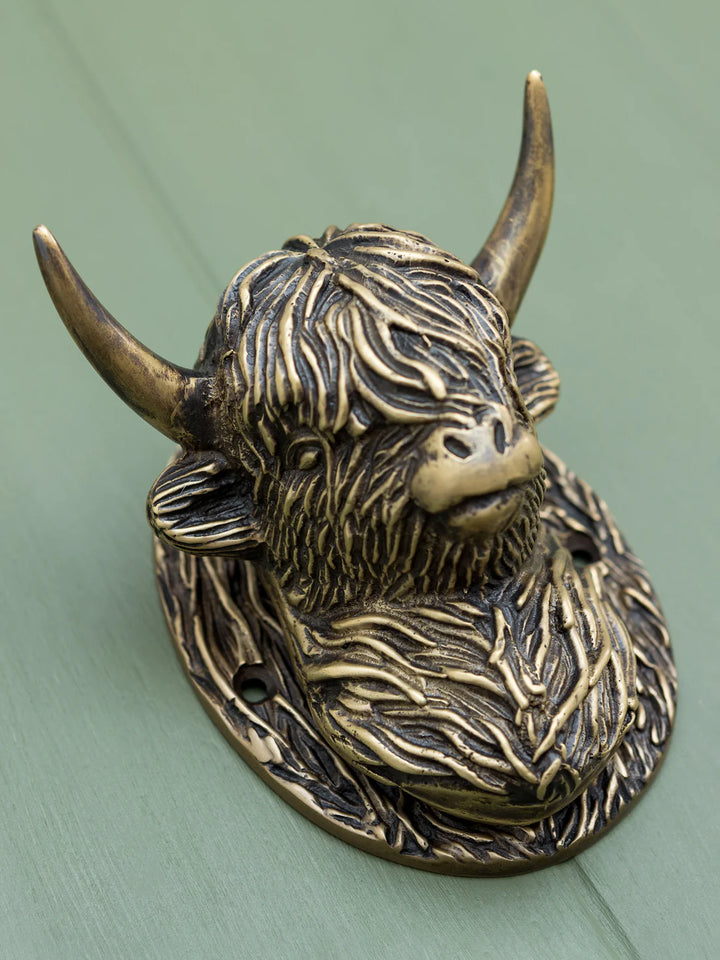 Highland Cow Door Knocker - Heritage Finish
