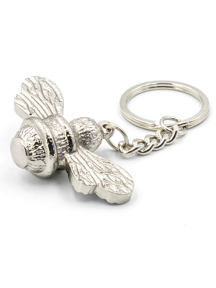 Brass Bee Bumblebee Keyring | Double Sided