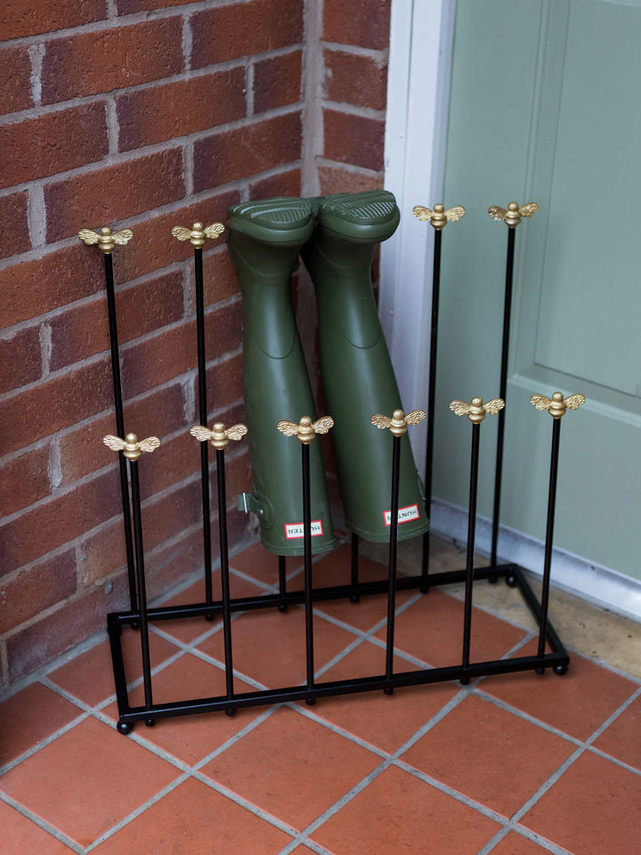 Brass bee Welly Boot Stand - Brass