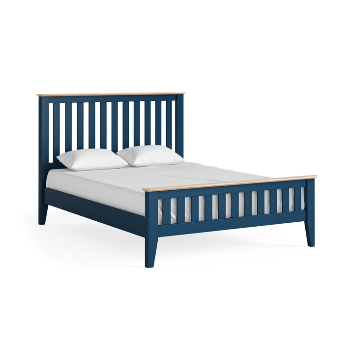 Devon 4'6 Slatted Bed - Navy