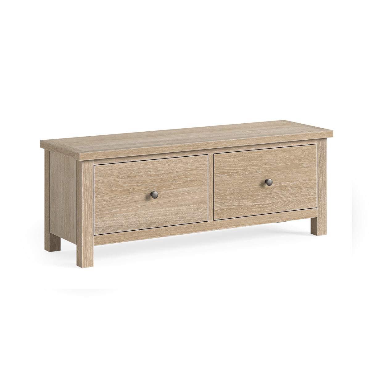 Modern Country Large 2 Drawer Bench - Oak – The Home Company Skipton