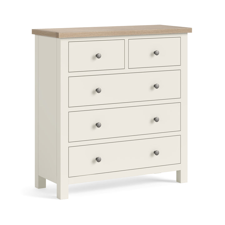 Modern Country 2 Over 3 Chest - Coconut White