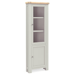 Salcombe Corner Display Cabinet - Grey