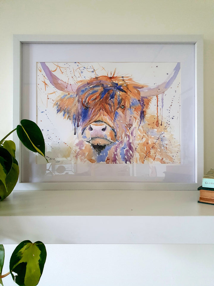 Limited Edition Signed framed prints by Victoria Alderson Art - Highland Cow