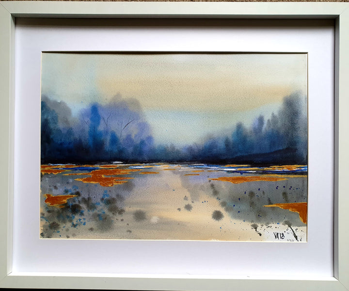 Limited Edition Signed framed prints by Victoria Alderson Art - Gold Lake