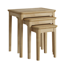 Marlowe Oak Nest Of 3 Tables