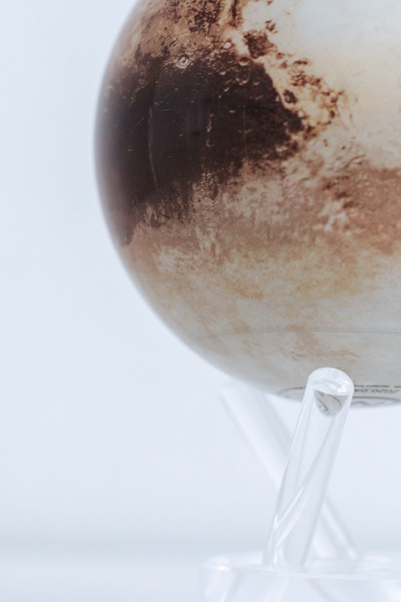 Self Rotating Pluto MOVA Globe – The Home Company Skipton