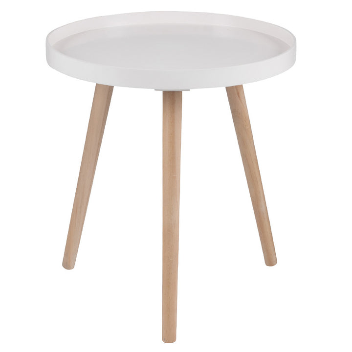 Blush MDF & Natural Pine Wood Round Table