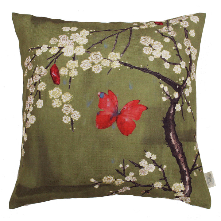 The Chateau Blossom Cushion - Green