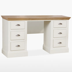 Coelo Oak Top Double Pedestal Dressing Table