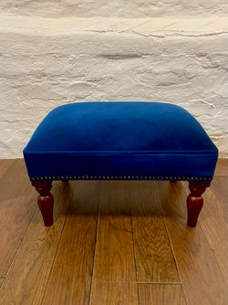 Royal Blue Small Footstool