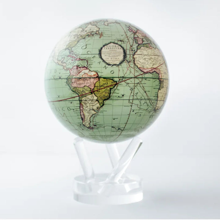 Antique Terrestrial Green Mova Globe 4.5