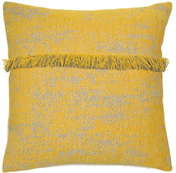 Frangia Mustard Fringe Trim Cushion