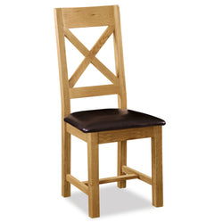 Salisbury Cross Back Chair With PU Seat