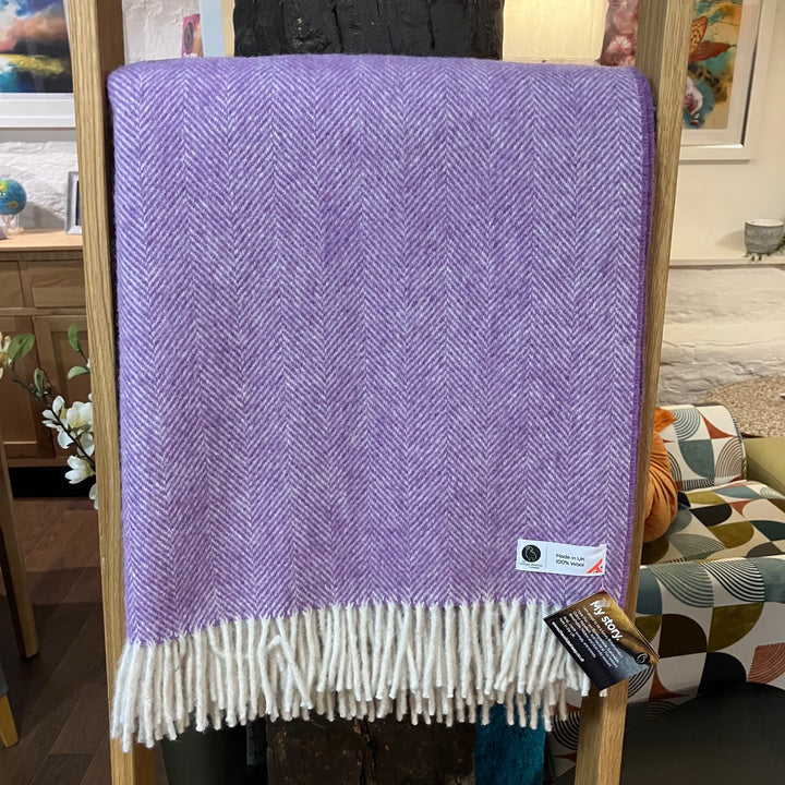 Wilde Sheep 100% Wool Throw - Heather