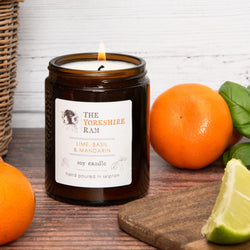 Lime, Basil & Mandarin soy wax candle