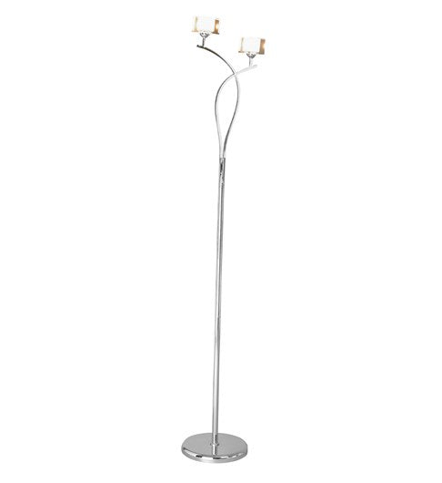 Ice 2 Light Floor Lamp - Chrome