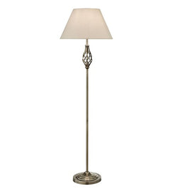 Barley Twist Floor Lamp - Antique Brass