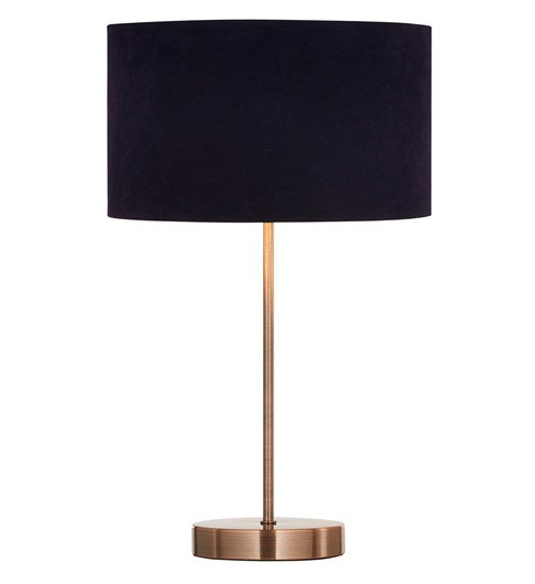 Velvie Table Lamp - Navy / Copper