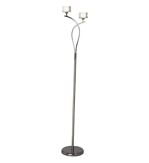 Ice 2 Light Floor Lamp - Pewter