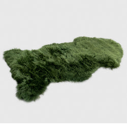 Olive Green Sheepskin Rug XXL