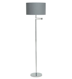 Fenella Floor Lamp - Chrome / Grey
